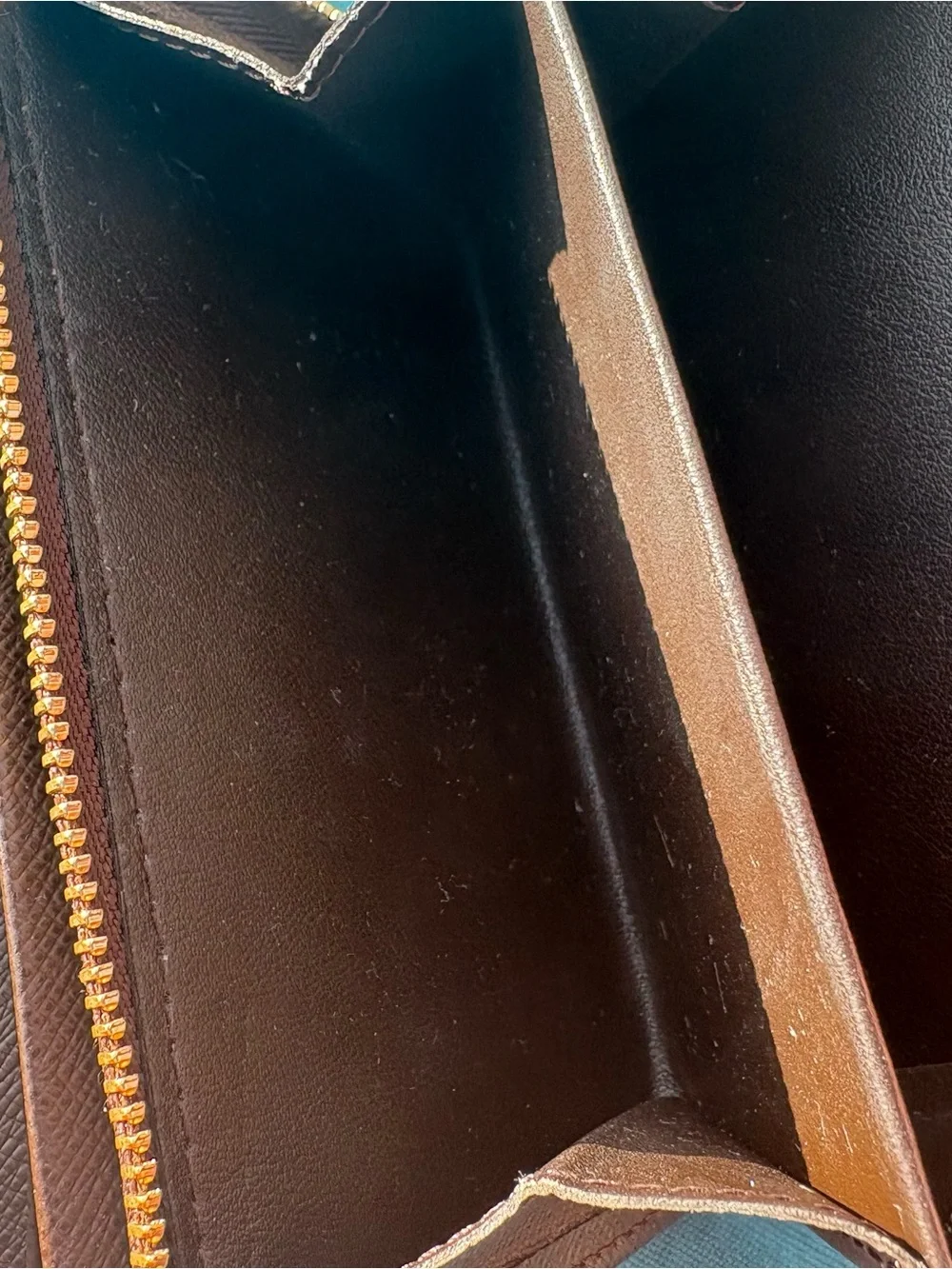 Louis Vuitton Brown & Dark Brown Check Card Holder wallet